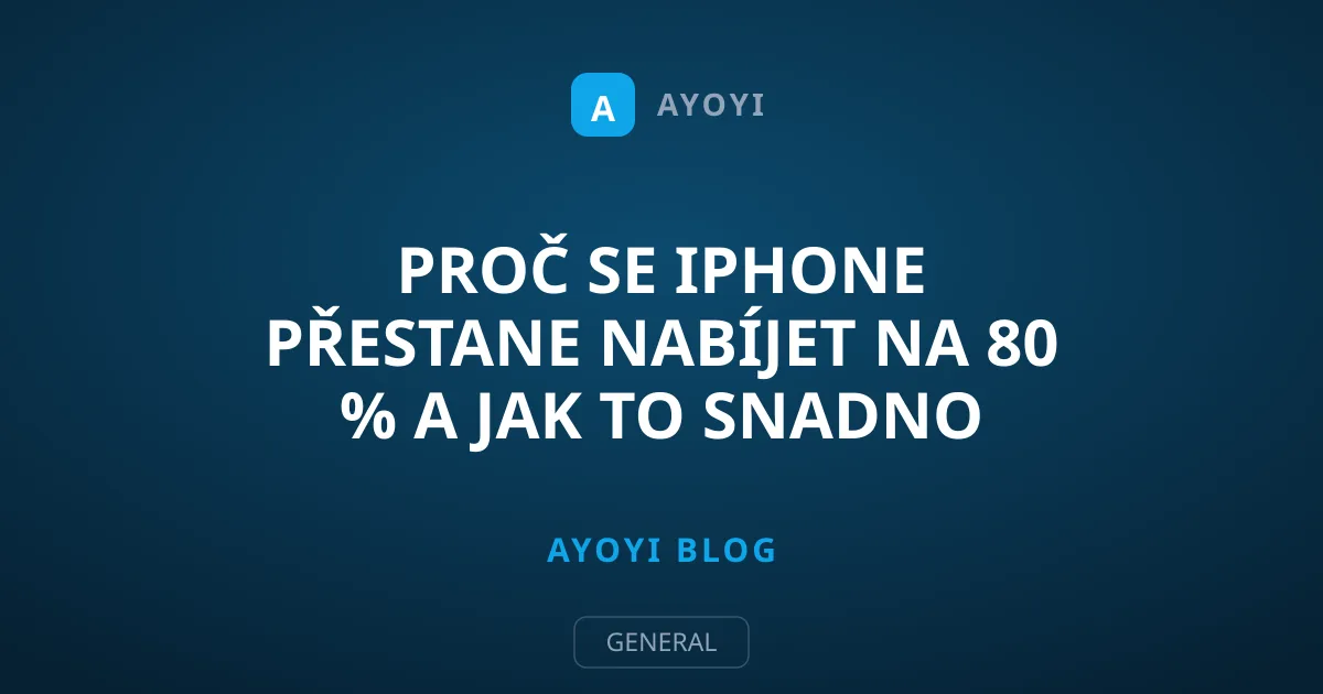 Proč se iPhone přestane nabíjet na 80 % a jak to snadno vypnout